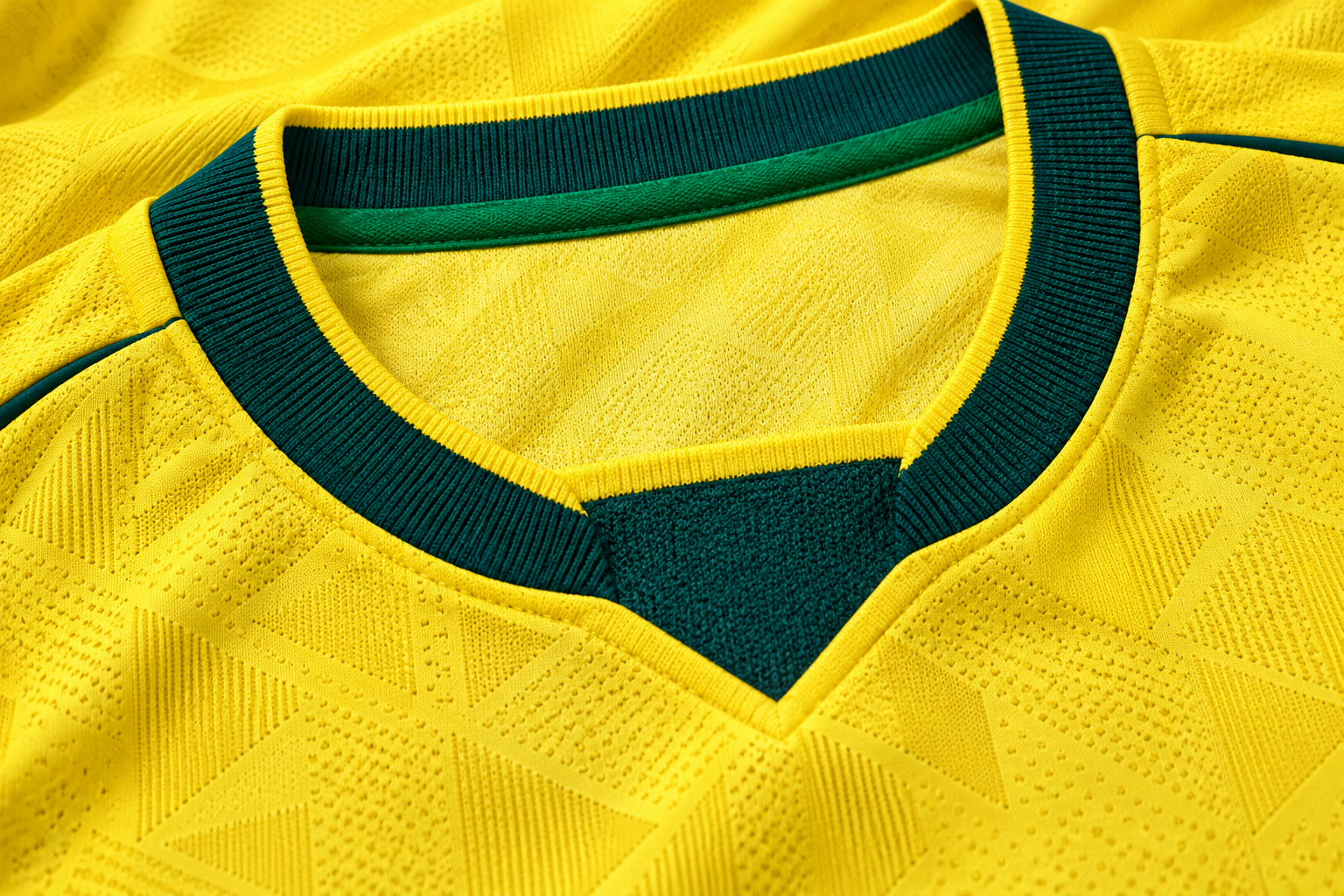 Detalhe da gola e do acabamento da camisa